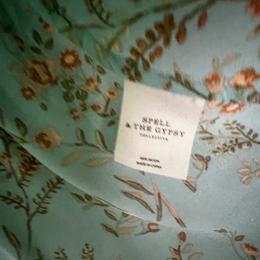 Spell & The Gypsy Maisie Blouse in Turquoise Sz S NWT - Picture 13 of 16
